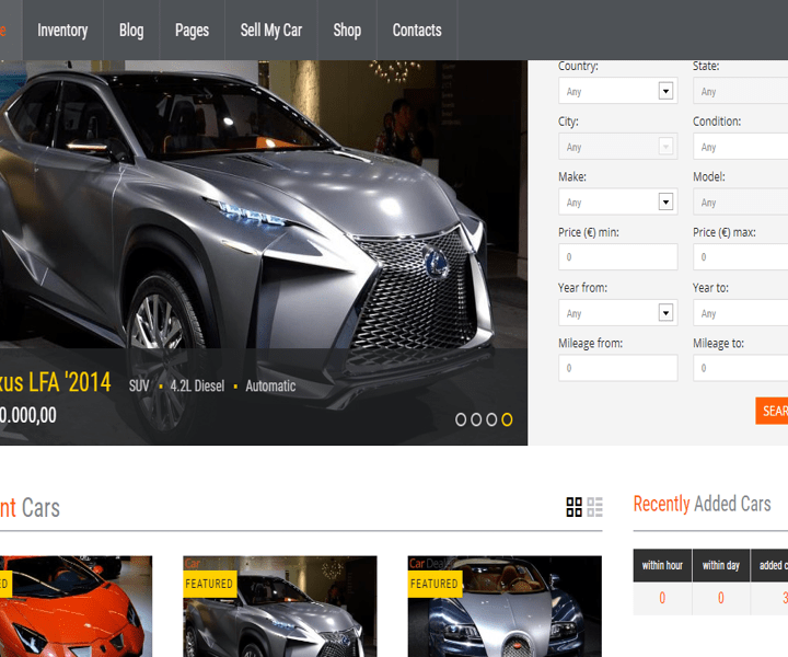 Car Showroom Website Design