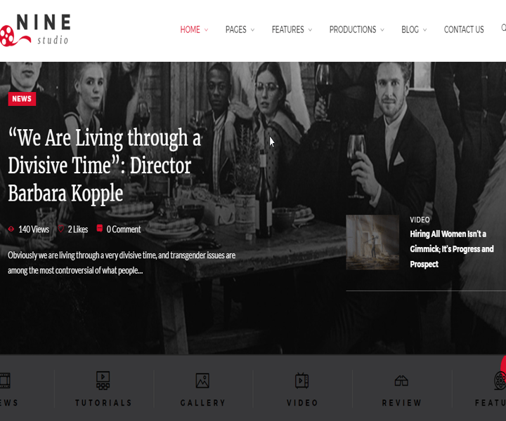 Film Art Media Studio Website Design