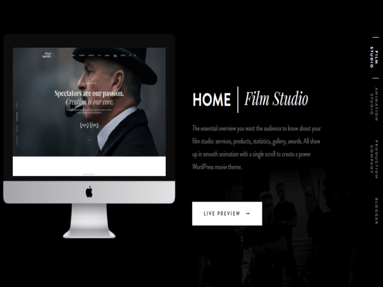 Film Studio Website Design