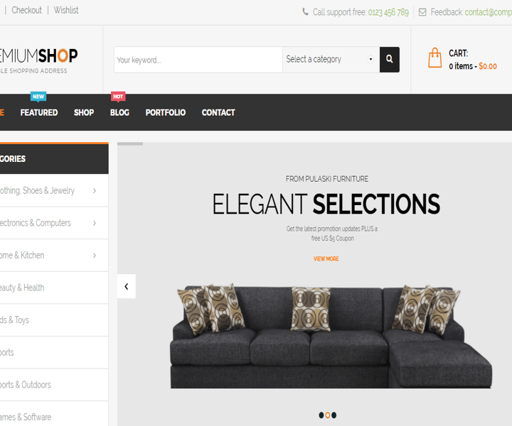 Furniture Shop Website Design