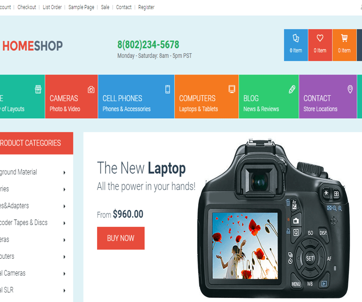eCommerce Shop Website Design