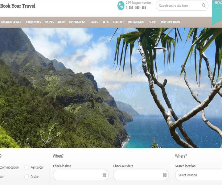 Travel Tour Hotel Booking Website Design