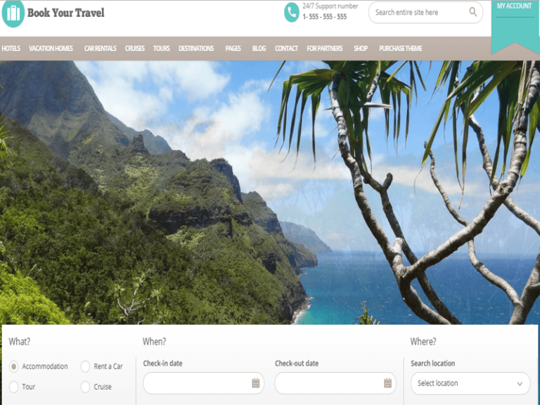 Travel Tour Hotel Booking Website Design