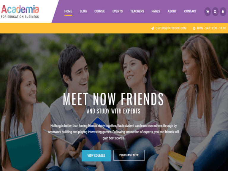 Online Education Academy Website Design
