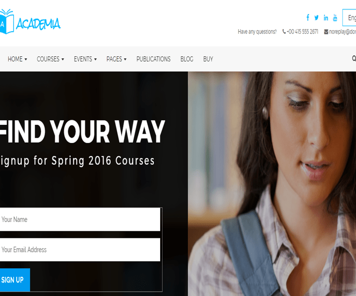 Online Courses LMS Website Design