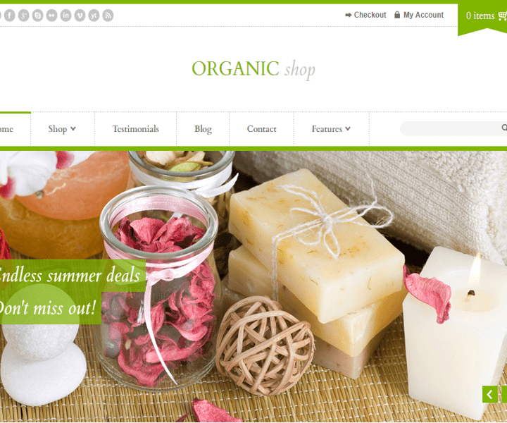 Organic Food Store Website Design