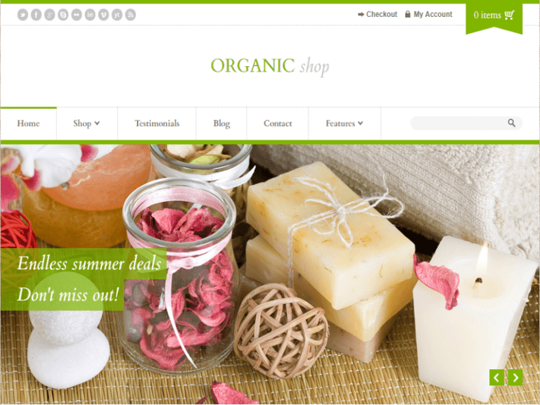Organic Food Store Website Design