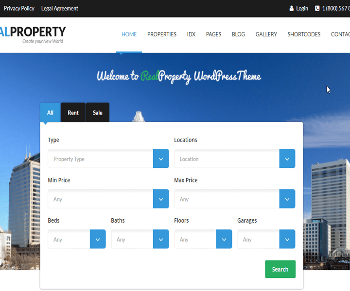 Real Estate Website Example