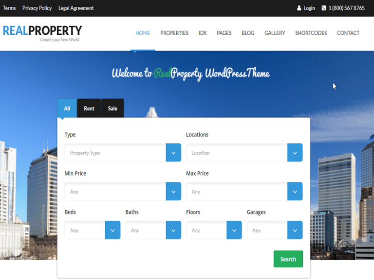Real Estate Website Example