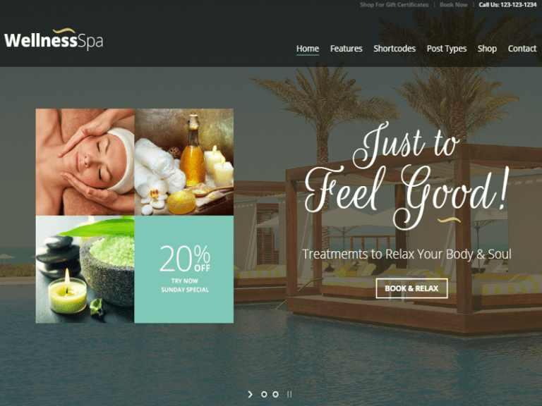 Premium Website Example for a Spa Wellness Center