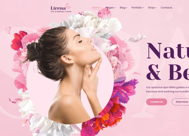 spa beauty salon website design example