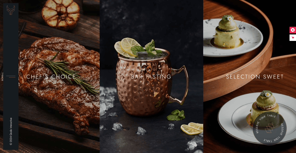 restaurant cafe website design and development project by vSolz Software Company
