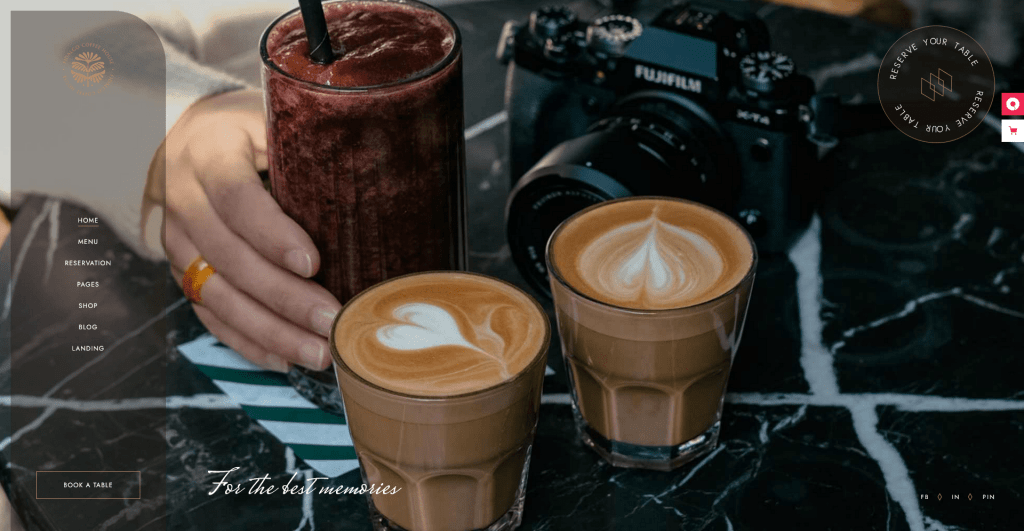 restaurant cafe website design and development project by vSolz Software Company