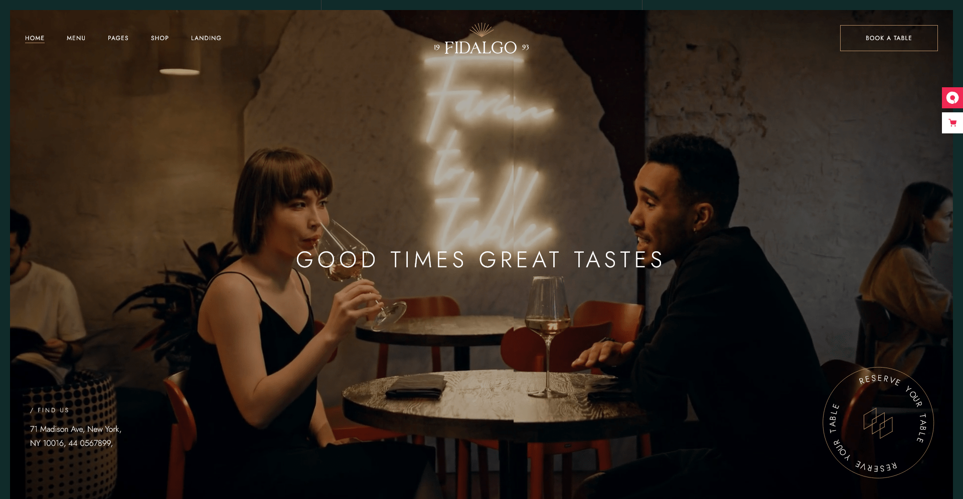 restaurant cafe website design and development project by vSolz Software Company